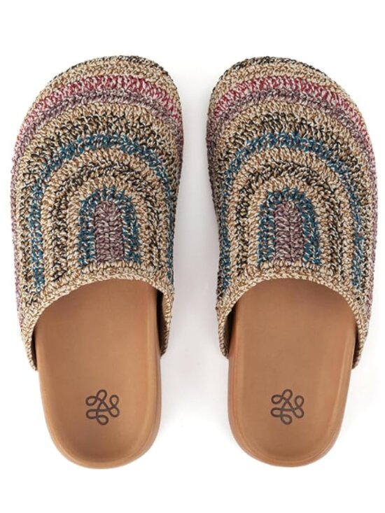 The Sak Shoes - THE SAK Bolinas Clogs With Leather Footbed Ubud Stripe